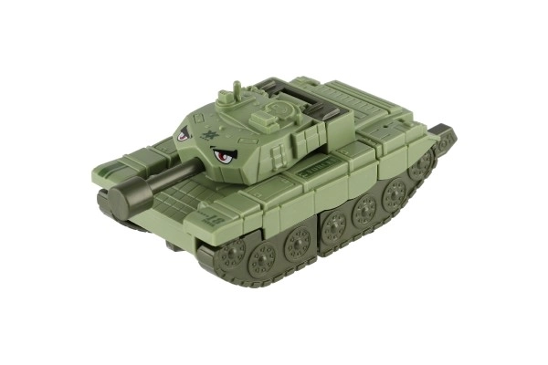 Czołg transformatorowy/robot plastikowy 14cm na bezwładnik 3 kolory