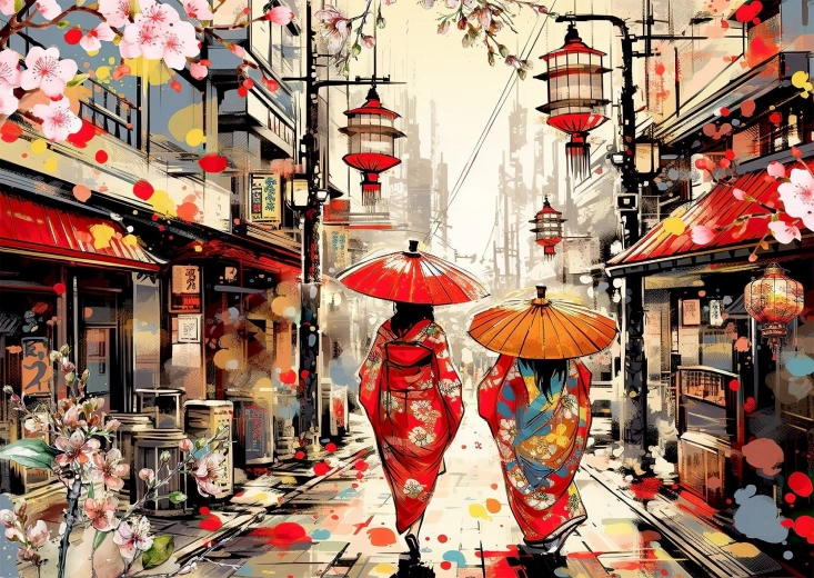 Enjoy puzzle Spacer po Tokio 1000 elementów