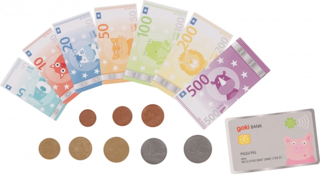 Dziecięce pieniądze z kartą kredytową Zwierzątkowe euro