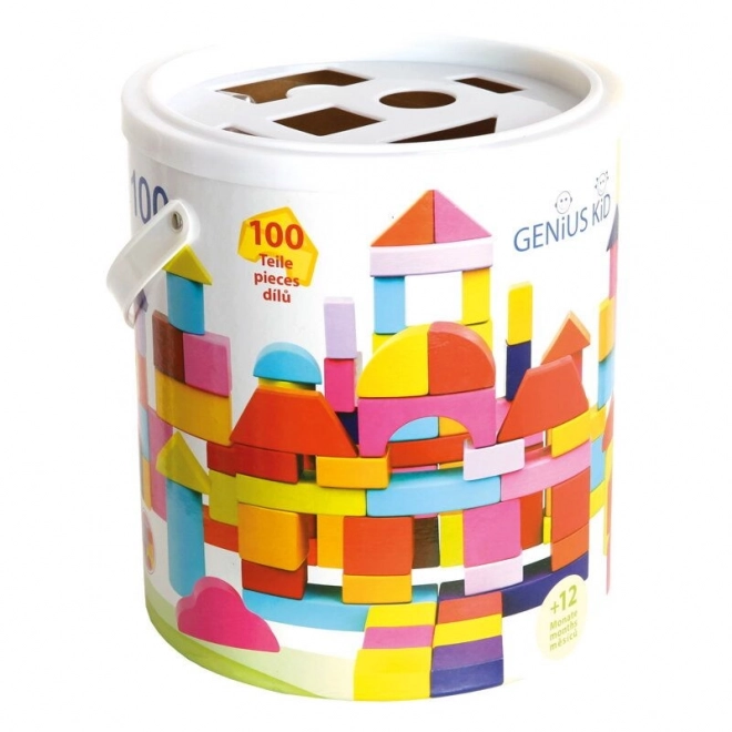 Bino Kostki w wiaderku 100 sztuk nowe kolory