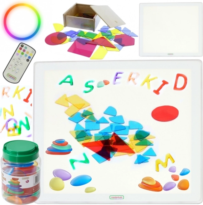 Masterkidz Kwadratowy LED panel świetlny kolorowy + zestaw dodatków