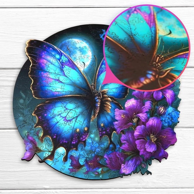 EscapeWelt Drewniane puzzle luminescencyjne Motyl 500 elementów