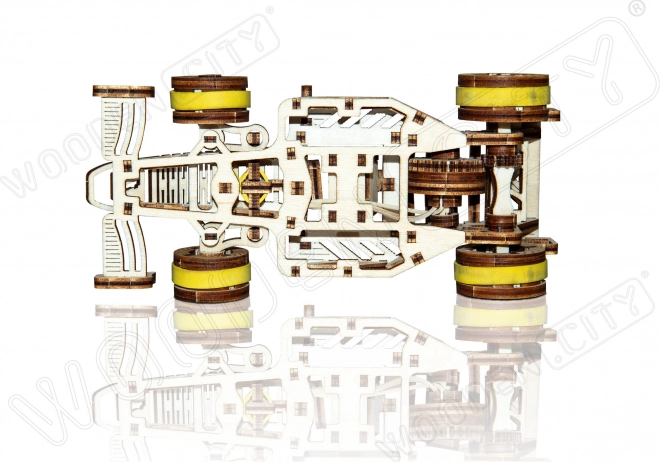 Drewniane Miasto 3D puzzle Wyścigowy Samochód Bolid 108 części