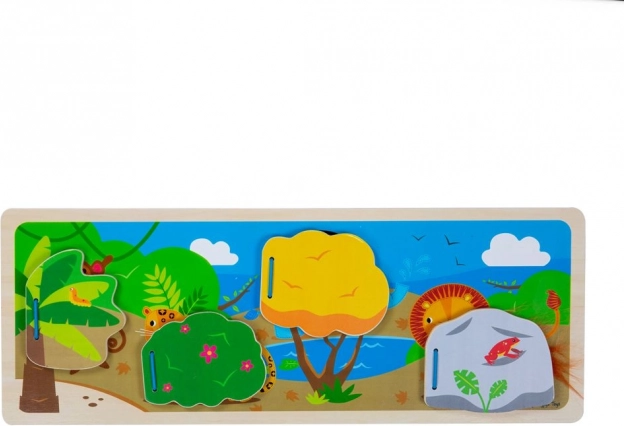 Bigjigs Toys sensoryczne puzzle dżungla