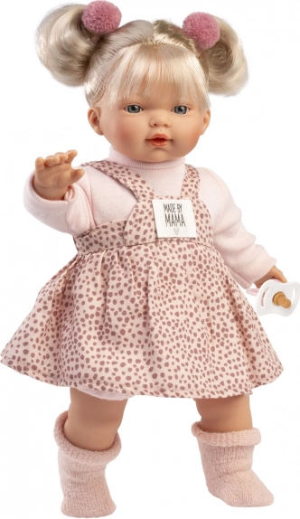 Llorens Roberta realistyczna lalka z dźwiękami, miękkie materiałowe ciało, 33 cm