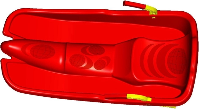 Sanki Turbojet czerwone