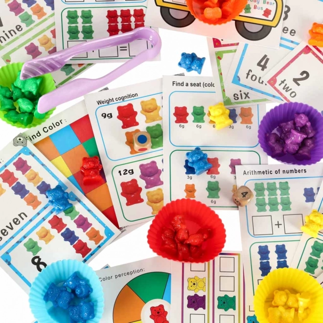 Montessori gra dla dzieci ucz się liczyć 61 części - Misie