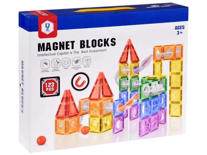 Magnetyczna konstrukcja kulodromowych torów kulkowych ZA4719 - 123 elementy