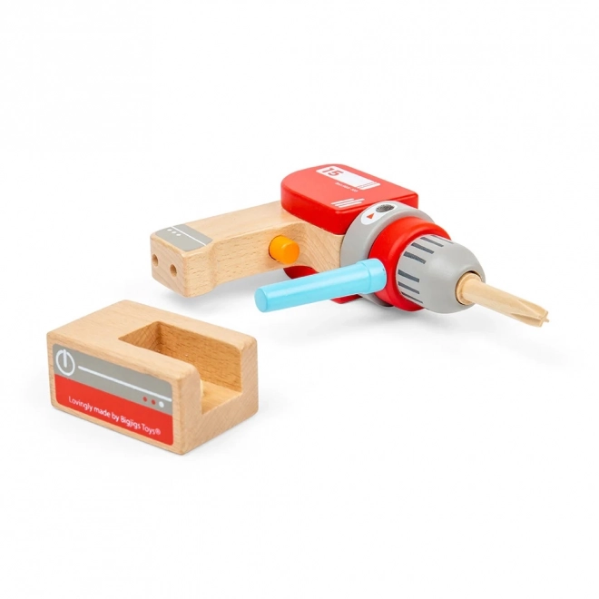 Bigjigs Toys Drewniana wiertarka