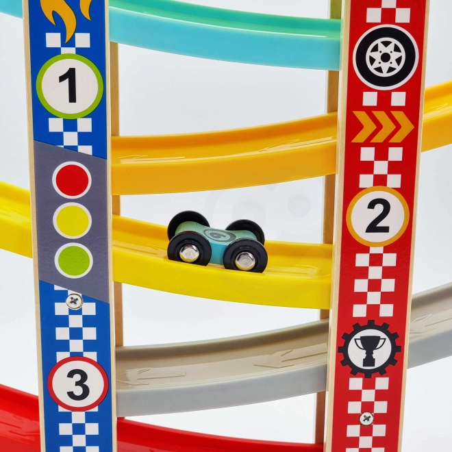 Tooky Toy Kolorowa zjeżdżalnia dla aut