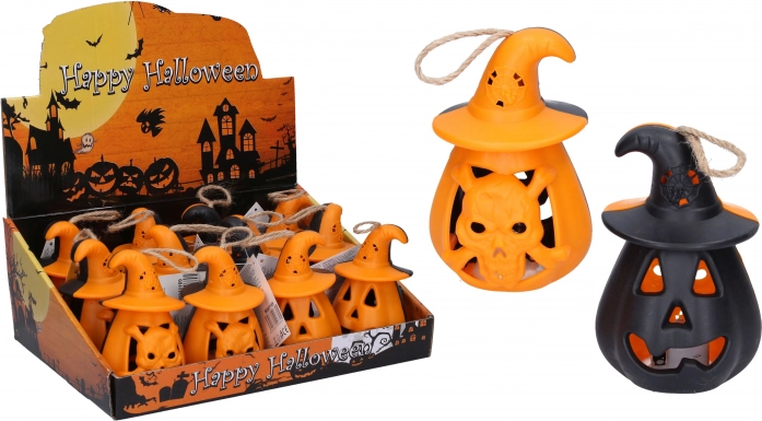 świecąca dynia halloweenowa 11 × 6,5 cm