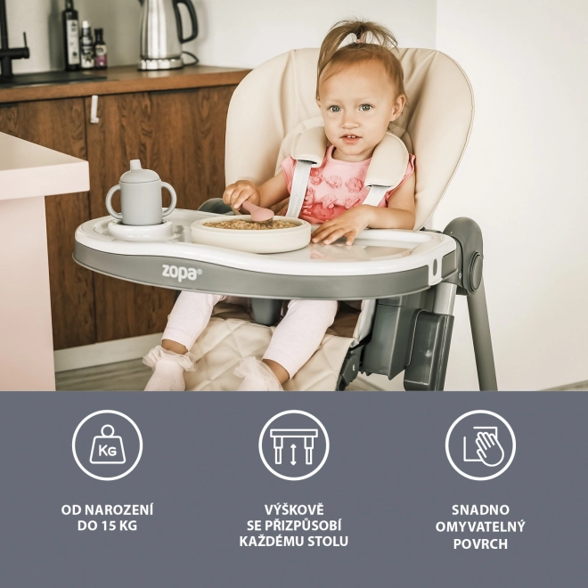 Dziecięce krzesełko Monti 2, Diamond Beige