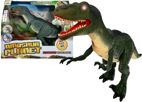 Interaktywny dinozaur Velociraptor z dźwiękami i światłami
