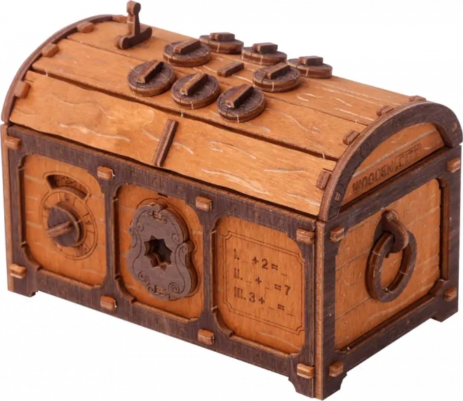 Escape Room Truhla z Skarbem drewniane 3D puzzle