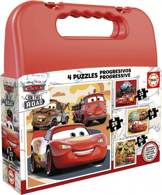 Educa Puzzle Kuferek Auta 4w1