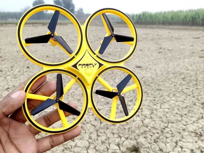 Dron sterowany gestami ręki + pilotowanie zdalne Kwadrokopter RC0573 – Żółta