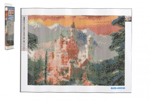 Zestaw do malowania diamentowego - Neuschwanstein w zimie