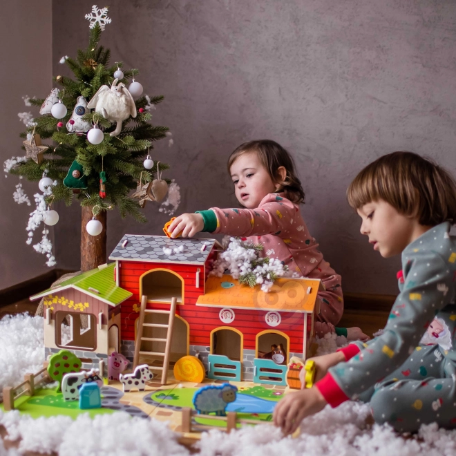 Mega Farma figurki zwierzęce stajnia i kurnik 18 szt.