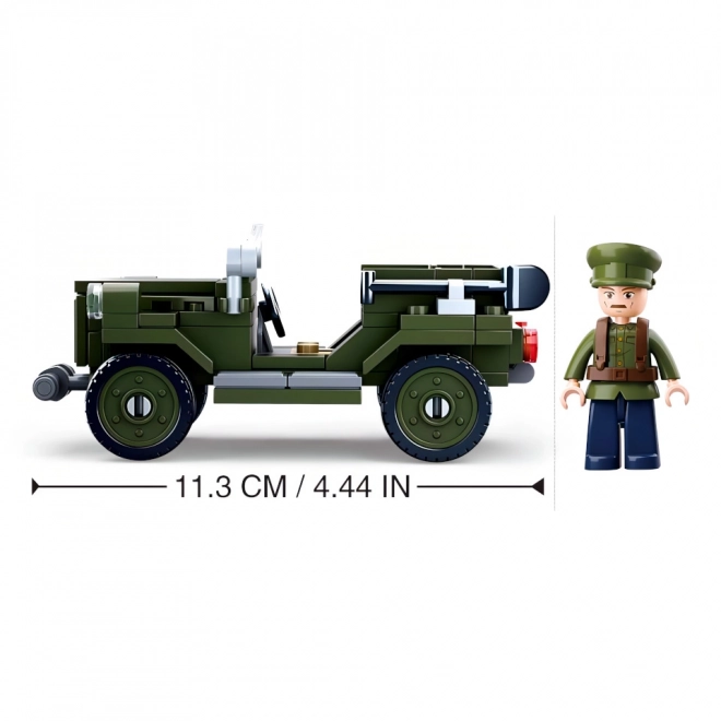 Klocki wojskowy jeep Sluban GAZ 67