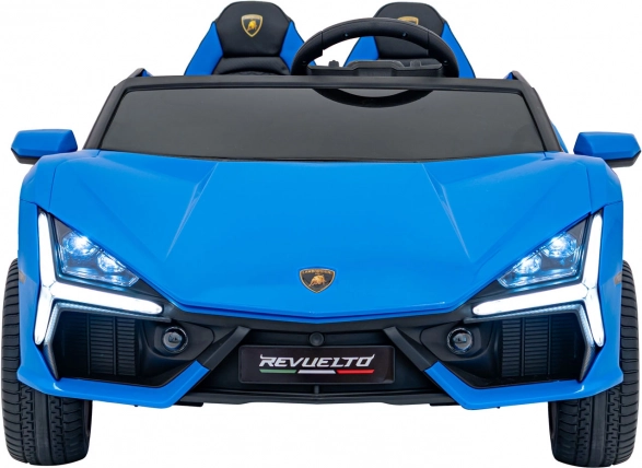Dziecięcy elektryczny samochodzik LAMBORGHINI Revuelto XL – niebieski, 24 V, 2 miejsca