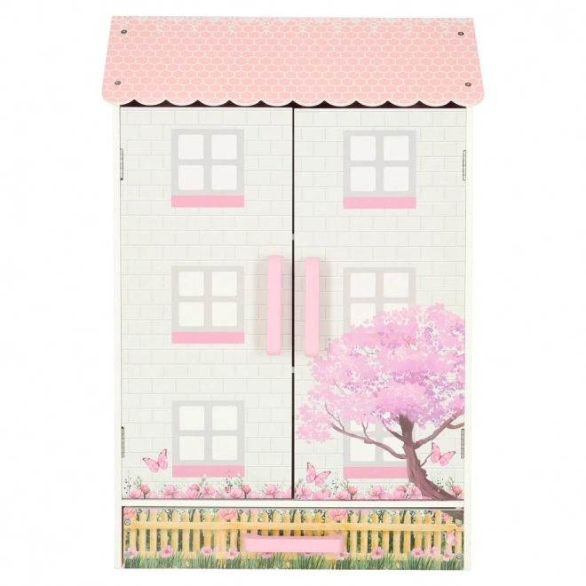Drewniany domek dla lalek Lulilo Papilio różowy 80cm