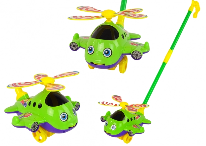 Zielony Wesoły Helikopter do Pchania