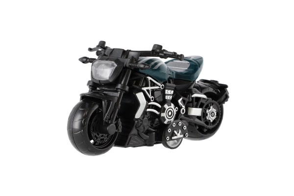 Motocykl metalowy/plastikowy 10cm z napędem wstecznym mix kolorów