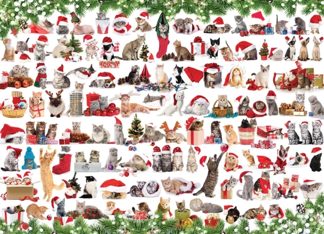Świąteczne kotki puzzle 1000 elementów
