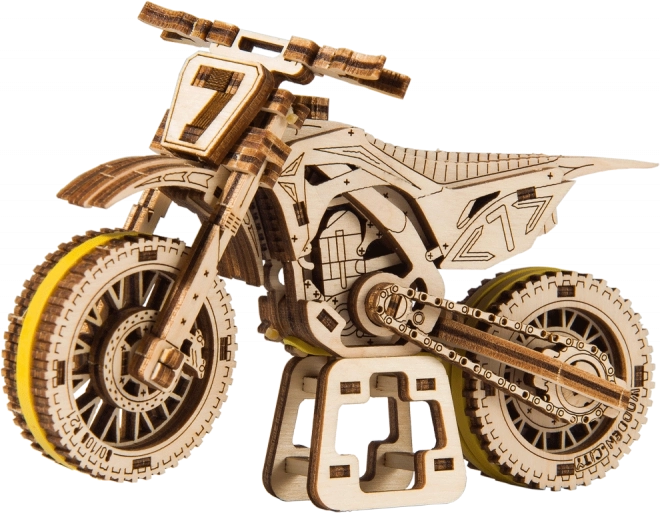 Drewniane puzzle 3D motocykl MotoCross WOODEN CITY (88 elementów)