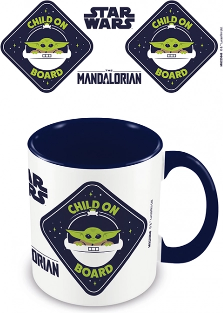 Kolorowy kubek MANDALORIAN „dziecko na pokładzie” 315 ml