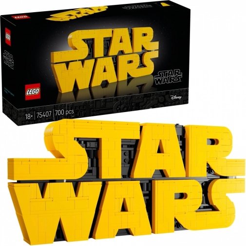 logo STAR WARS z klocków LEGO dla dorosłych