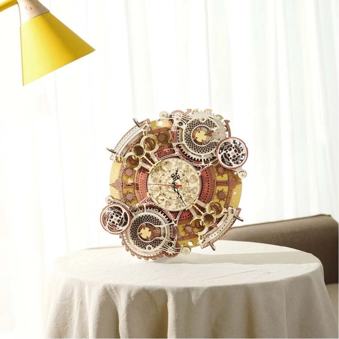 RoboTime 3D drewniane mechaniczne puzzle Zegar z kalendarzem