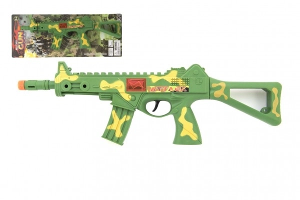 Plastowy karabin zabawkowy na napęd - 42 cm