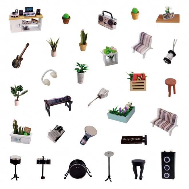 Dwadzieścia miniatur domku Studio Houguang