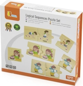 VIGA Drewniana układanka puzzle Aktywności dla dzieci