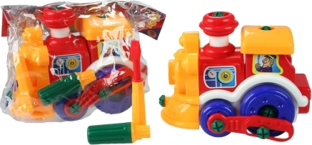 Plastowa lokomotywa do skręcania 22 cm