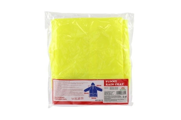 Płaszcz przeciwdeszczowy dziecięcy kaczka rozmiar 110-120cm żółty w woreczku 23x25cm