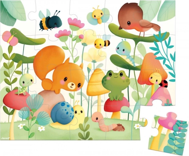 Wesoła scena z ogrodu