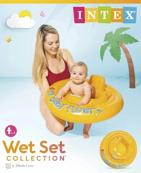 Dziecięcy koło do pływania nadmuchiwane +- 70cm w pudełku 6-12m