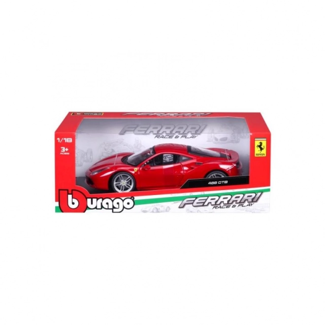 Metalowy samochód Ferrari 488 GTB czerwony