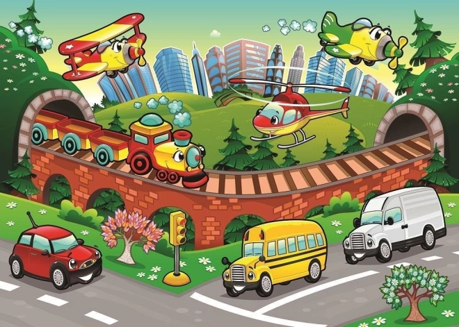 Puzzle transport 50 elementów