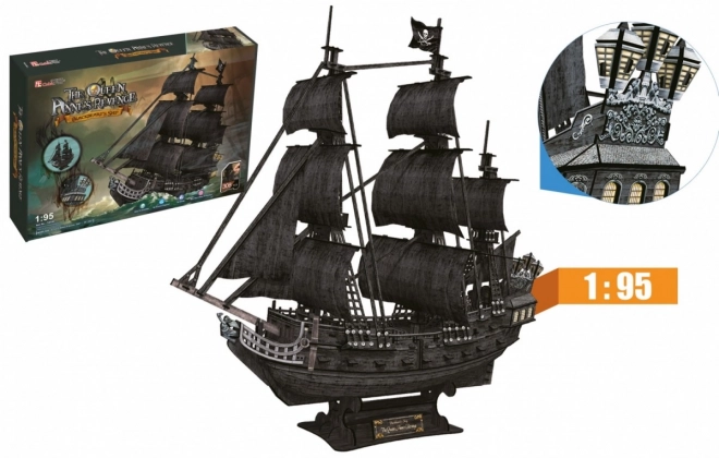 3D puzzle Żaglowiec Queen Anne's Revenge od CubicFun