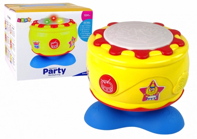 Wielki interaktywny muzyczny bęben ze światłami 19 cm