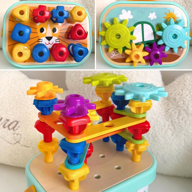Woopie Green Konstrukcyjny Box Motoryczny Montessori 12w1