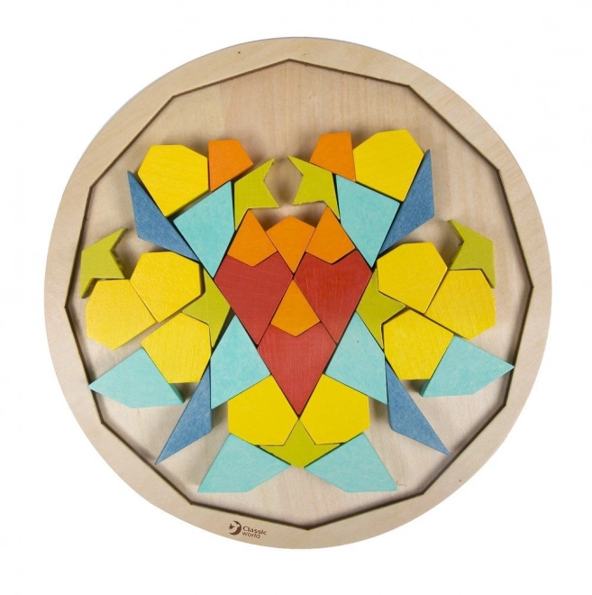 Montessori układanka mandala - wzory, kształty i kolory