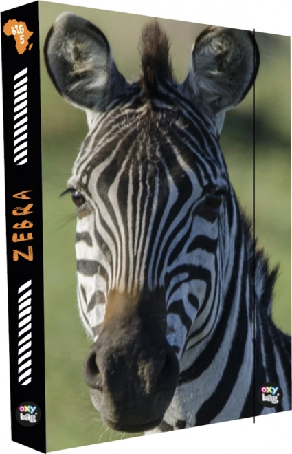 Pudełko na zeszyty A4 Jumbo z motywem Zebry