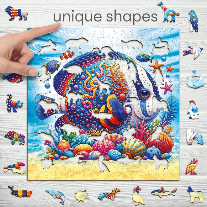 Drewniane puzzle Egzotyczna ryba 250 elementów