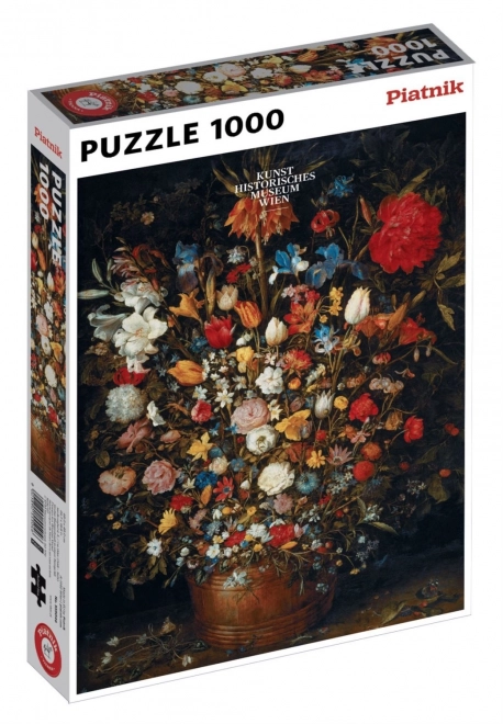 Puzzle kwiaty w drewnianym wazonie 1000 elementów