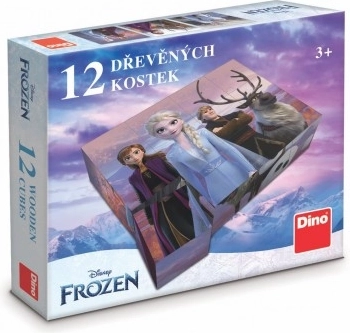 Drewniane licencjonowane klocki FROZEN II – 12 klocków