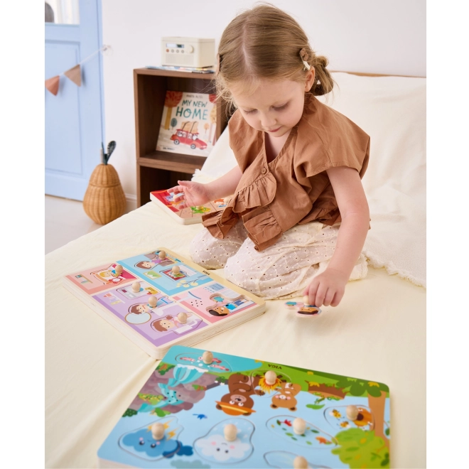 Drewniane puzzle DŹWIĘKI PRZYRODY od VIGA